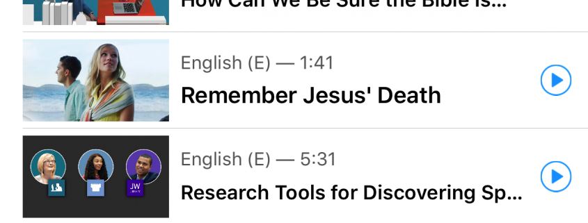 Library - Videos (List mode)